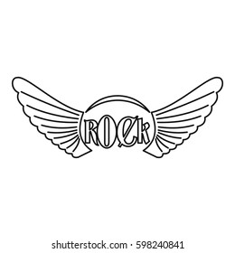 Rock icon. Outline illustration of rock vector icon for web