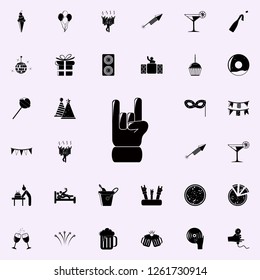 rock icon. Party icons universal set for web and mobile