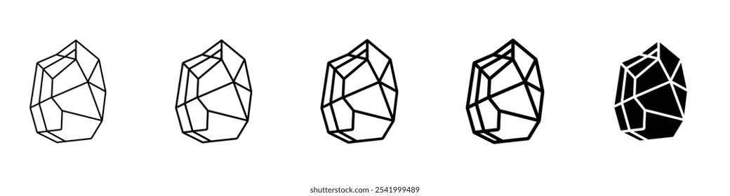 rock icon Simple outline illustration