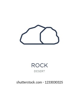 Rock icon. Trendy flat vector Rock icon on white background from Desert collection, vector illustration can be use for web and mobile, eps10