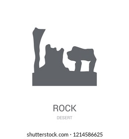 Rock icon. Trendy Rock logo concept on white background from Desert collection. Suitable for use on web apps, mobile apps and print media.
