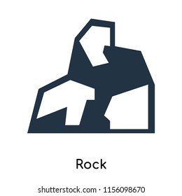 Rock icon vector isolated on white background, Rock transparent sign , symbols or elements in filled style