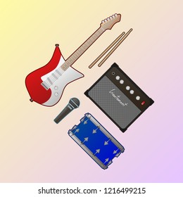Rock instruments set