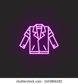 rock jacket neon style icon. Simple thin line, outline vector of rock and roll icons for ui and ux, website or mobile application