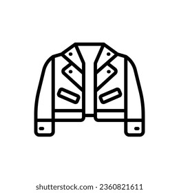 Rock Jacket Outline Icon Vector Illustration
