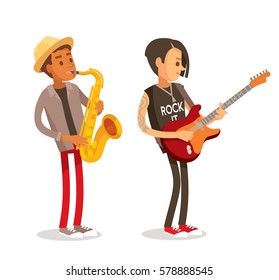 Rock and jazz musicians