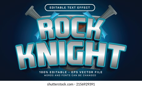 Rock Knigt 3d Text Effect And Editable Text Effect