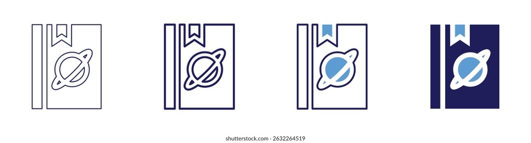 Rock layer icon in 4 different styles. Thin Line, Line, Bold Line, Duotone. Duotone style. Editable stroke.