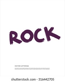 Rock. Lettering vector graphic illustration