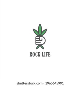 Rock life logo. Vector illustration.
