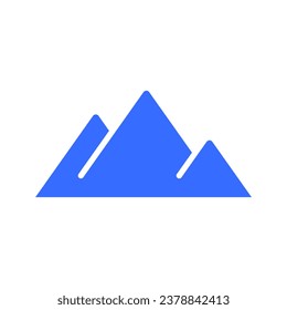 Rock line icon. Cliff, travel, hiking, peak, mountain, peak, cave, slope. Vector color icon on white background for business and advertising.