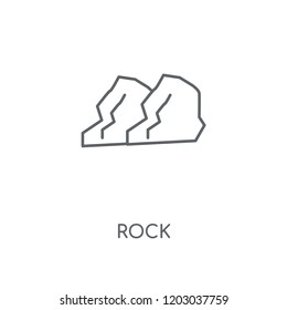 Rock linear icon. Rock concept stroke symbol design. Thin graphic elements vector illustration, outline pattern on a white background, eps 10.