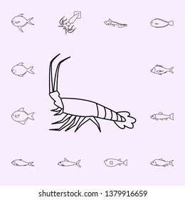 rock lobster icon. Fish icons universal set for web and mobile