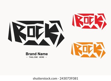 El logotipo de Rock se puede utilizar para logotipos de la empresa, iconos, emblemas, etc