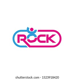 Rock Logo. Pop Art Symbol. icon. Vector illustration.