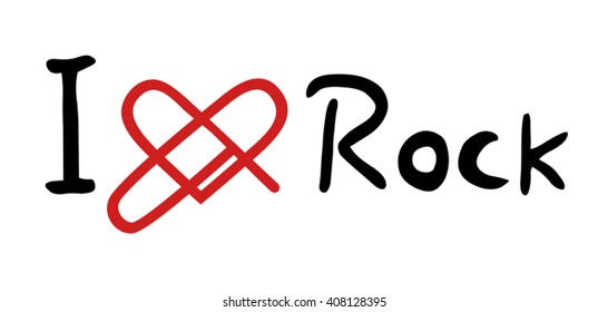 Rock love icon