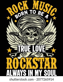 Rock-Liebhaber T-Shirt-Design Rockstar