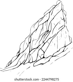 Rock marble texture black and white vector