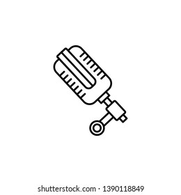 rock microphone icon. Element of rock and roll icon. Thin line icon for website design and development, app development. Premium icon