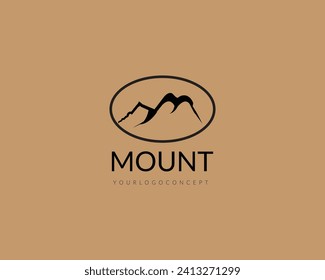 Rock mountain adventure simple 
logo.