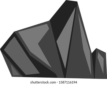 rock mountain cartoon vector is so cool