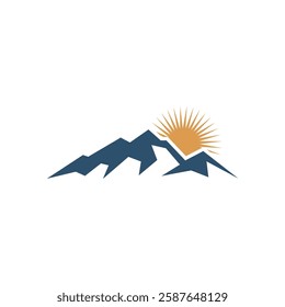 Rock Mountain Icon Vector Logo Template
