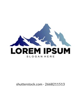 Rock mountain illustration design vector