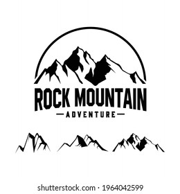 The rock mountain illustration vector