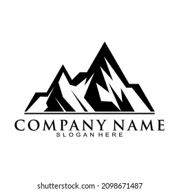 Rock mountain illustration vector logo