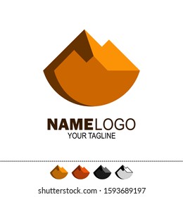 rock mountain logo. rock hill logo. can be used for mining company logos, oil drilling companies, and others. vector