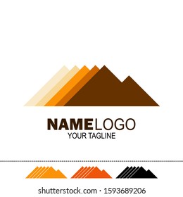 rock mountain logo. rock hill logo. can be used for mining company logos, oil drilling companies, and others. vector