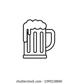 rock, mug, beer, foam icon. Element of rock and roll icon. Thin line icon for website design and development, app development. Premium icon