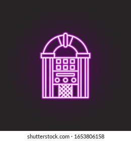 rock music apparatus neon style icon. Simple thin line, outline vector of rock and roll icons for ui and ux, website or mobile application