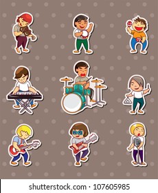 rock music band stickers