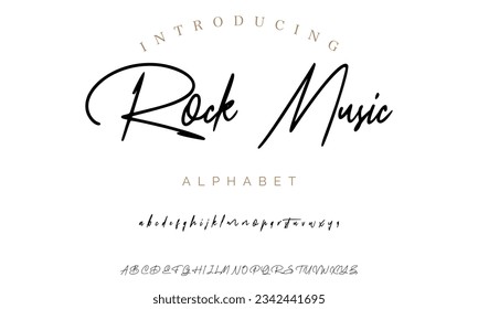 Rock Music Best Alphabet Birdsong Amazing Script Signature Logotype Font lettering handwritten