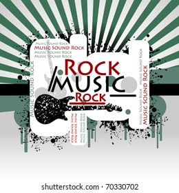 Fondo colorido de Rock Music. Ilustración del vector