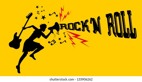 rock music dancer girls vector art