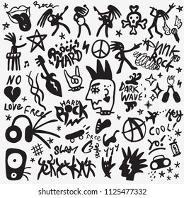 rock music doodles