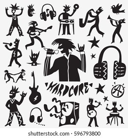 Rock music doodles