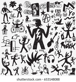 Rock music doodles