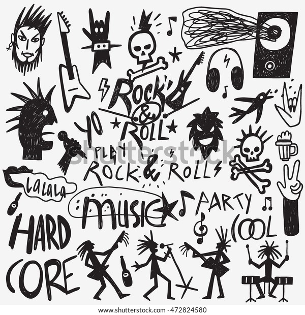 Rock music\
doodles
