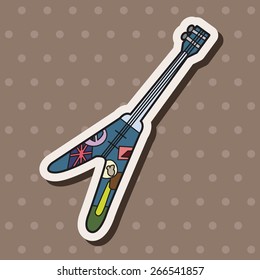 rock music eletricity guitar theme elements vector,eps