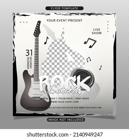 Rock music festival flyer template