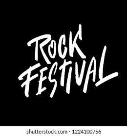 Rock music festival flyer. Vector illustration.