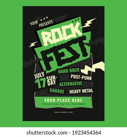 Vorlage für Rock Music Flyer-Poster