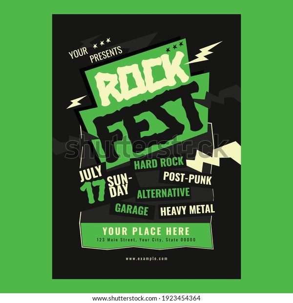 Rock Music Flyer Poster\
Template