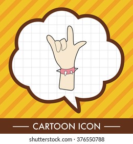 rock music hand gesture theme elements vector,eps