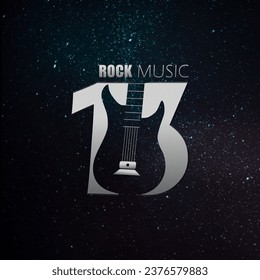 Rock music. Hand in rock n roll sign, vector illustration.