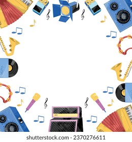 Rock Music Instrument Frame Background