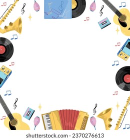 Rock Music Instrument Frame Background